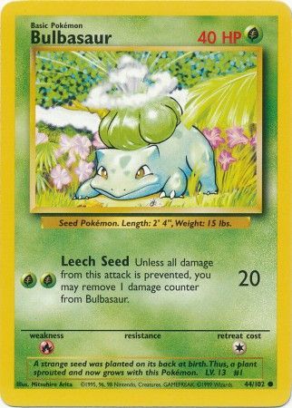Bulbasaur (44/102) [Base Set Unlimited] | Good Games North