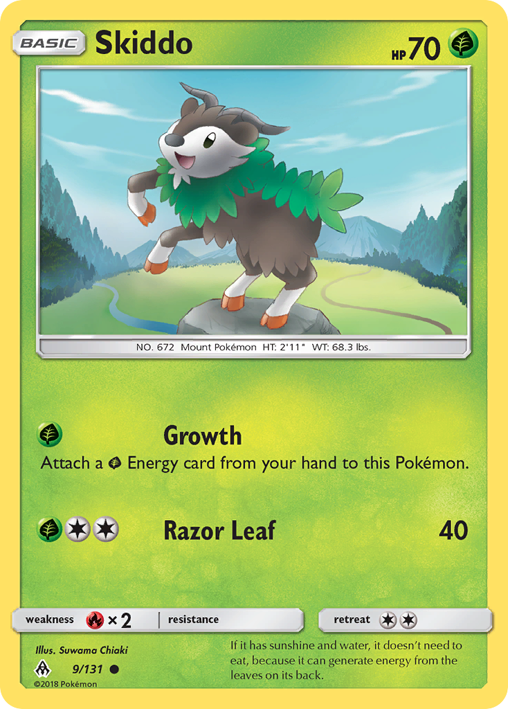 Skiddo (9/131) [Sun & Moon: Forbidden Light] | Good Games North