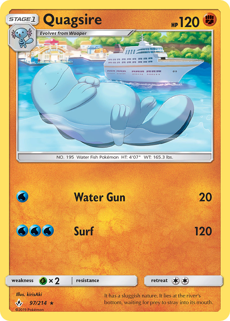Quagsire (97/214) [Sun & Moon: Unbroken Bonds] | Good Games North