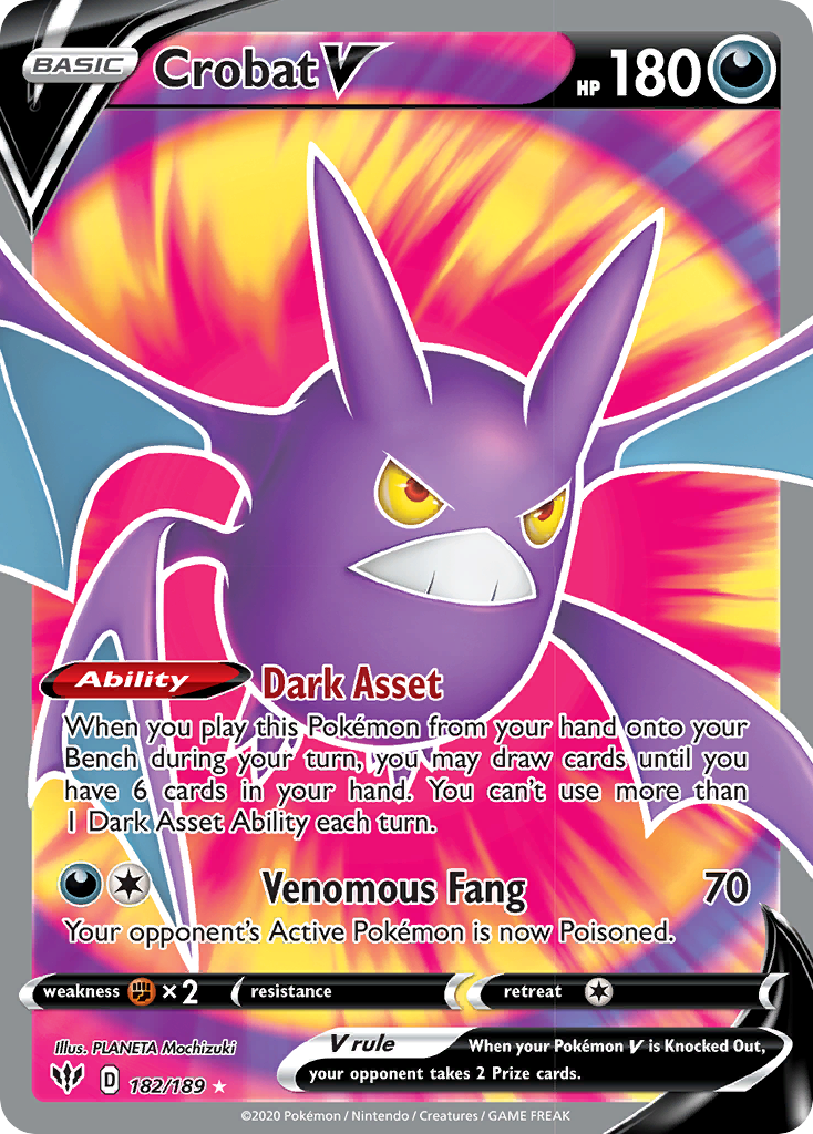 Crobat V (182/189) [Sword & Shield: Darkness Ablaze] | Good Games North