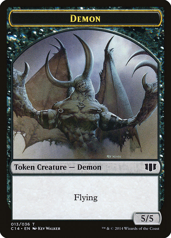 Demon (013/036) // Zombie (016/036) Double-sided Token [Commander 2014 Tokens] | Good Games North