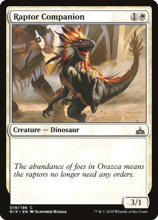 Raptor Companion [Rivals of Ixalan] | Good Games North