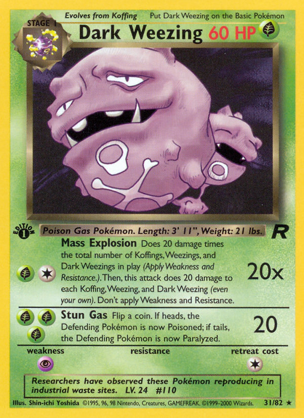 Dark Weezing (31/82) [Team Rocket 1st Edition] | Good Games North