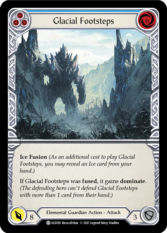Glacial Footsteps (Blue) [ELE018] (Tales of Aria)  1st Edition Normal | Good Games North