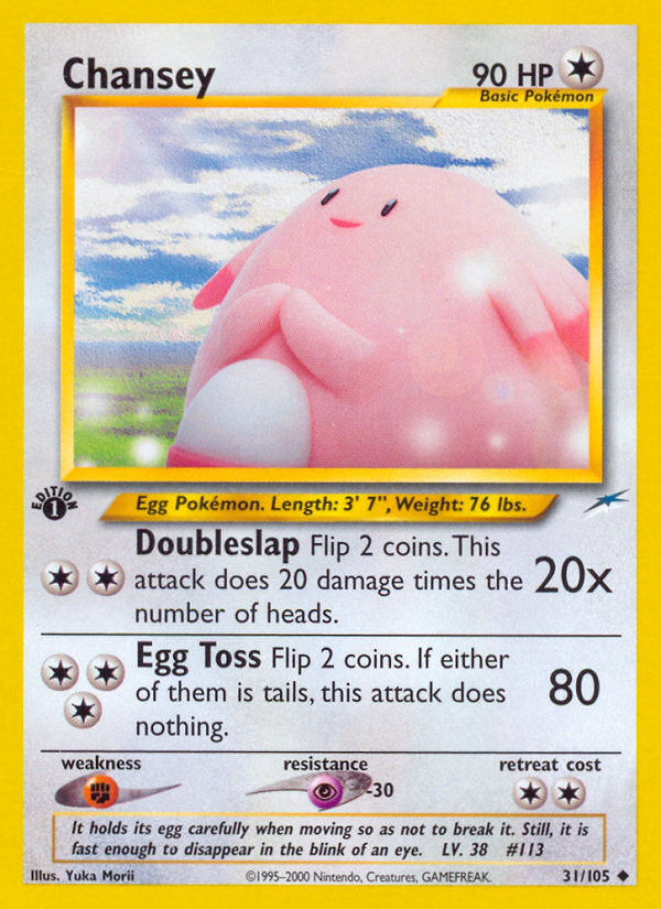 Chansey (31/105) [Neo Destiny 1st Edition] | Good Games North