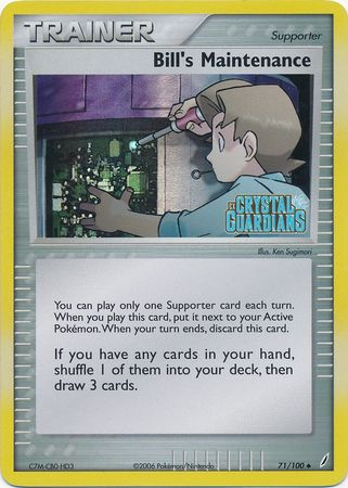 Bill's Maintenance (71/100) (Stamped) [EX: Crystal Guardians] | Good Games North