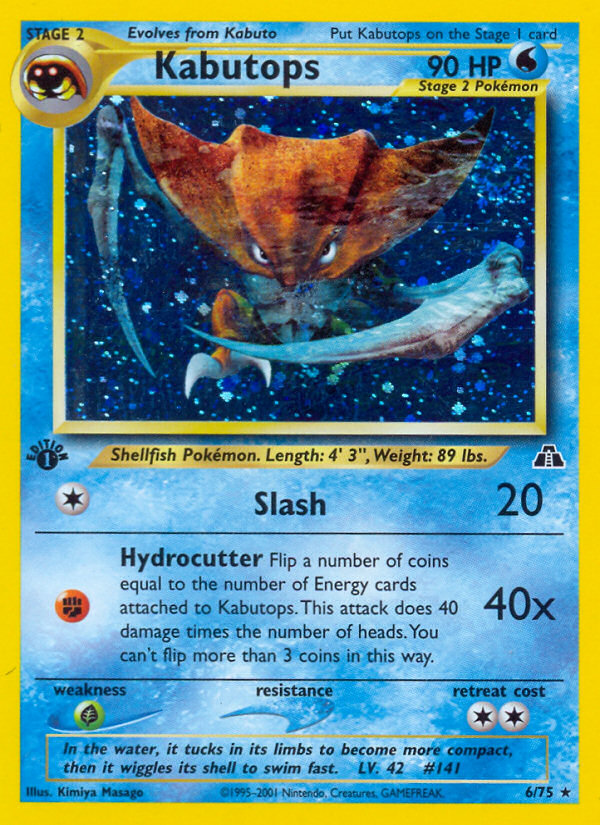 Kabutops (6/75) [Neo Discovery 1st Edition] | Good Games North
