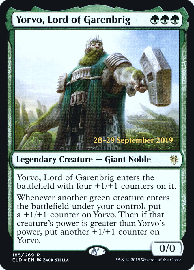 Yorvo, Lord of Garenbrig  [Throne of Eldraine Prerelease Promos] | Good Games North