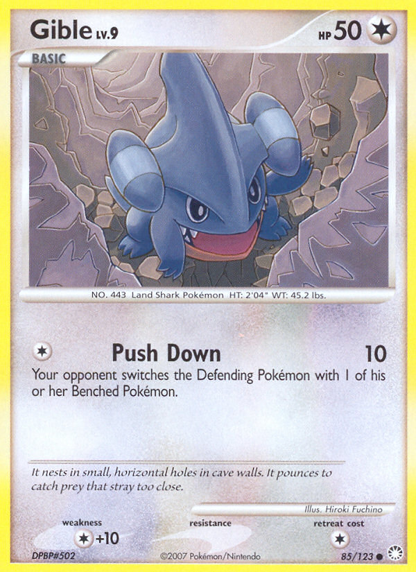 Gible (85/123) [Diamond & Pearl: Mysterious Treasures] | Good Games North