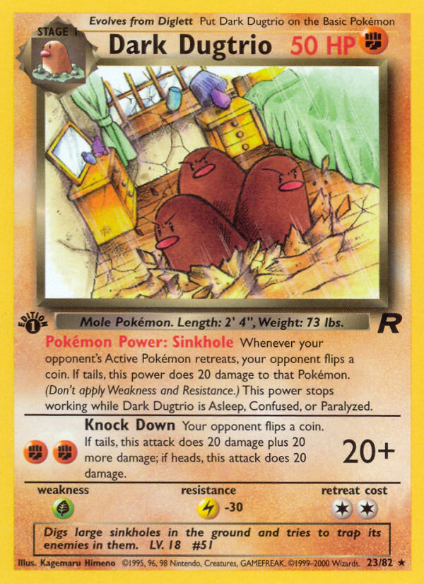 Dark Dugtrio (23/82) [Team Rocket 1st Edition] | Good Games North