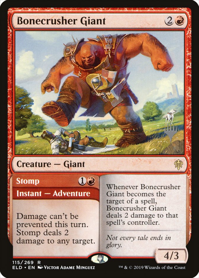 Bonecrusher Giant // Stomp (Promo Pack) [Throne of Eldraine Promos] | Good Games North