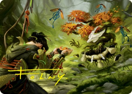 Commune with Spirits Art Card (Gold-Stamped Signature) [Kamigawa: Neon Dynasty Art Series] | Good Games North