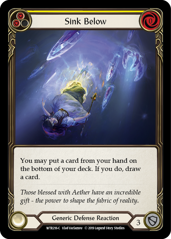 Sink Below (Yellow) [WTR216-C] Alpha Print Rainbow Foil | Good Games North