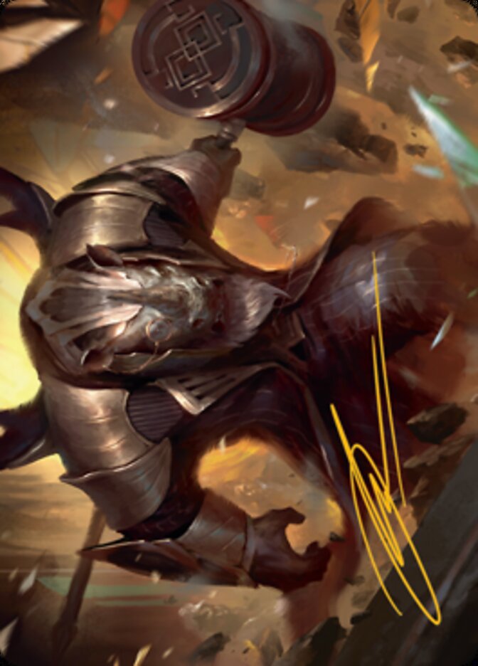 Perrie, the Pulverizer Art Card (Gold-Stamped Signature) [Streets of New Capenna Art Series] | Good Games North