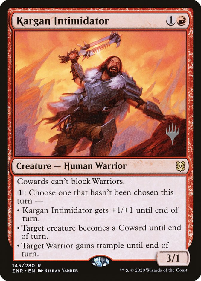 Kargan Intimidator (Promo Pack) [Zendikar Rising Promos] | Good Games North