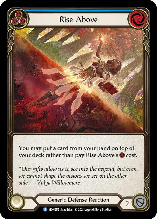 Rise Above (Blue) [MON259] 1st Edition Normal | Good Games North