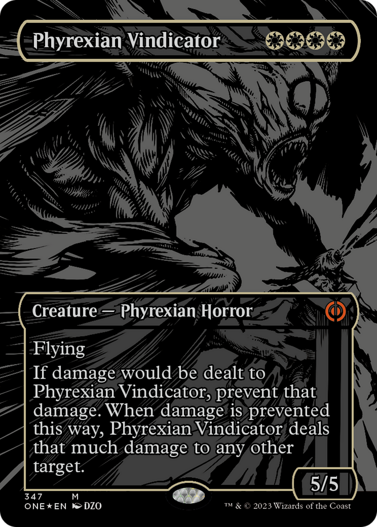 Phyrexian Vindicator (Oil Slick Raised Foil) [Phyrexia: All Will Be One] | Good Games North