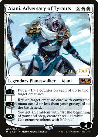 Ajani, Adversary of Tyrants [Core Set 2019 Promos] | Good Games North