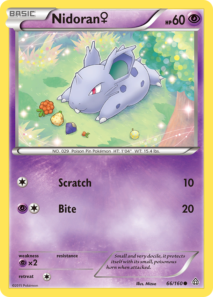 Nidoran (66/160) (Female) [XY: Primal Clash] | Good Games North