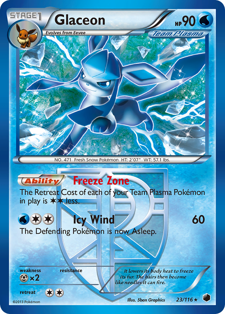 Glaceon (23/116) [Black & White: Plasma Freeze] | Good Games North