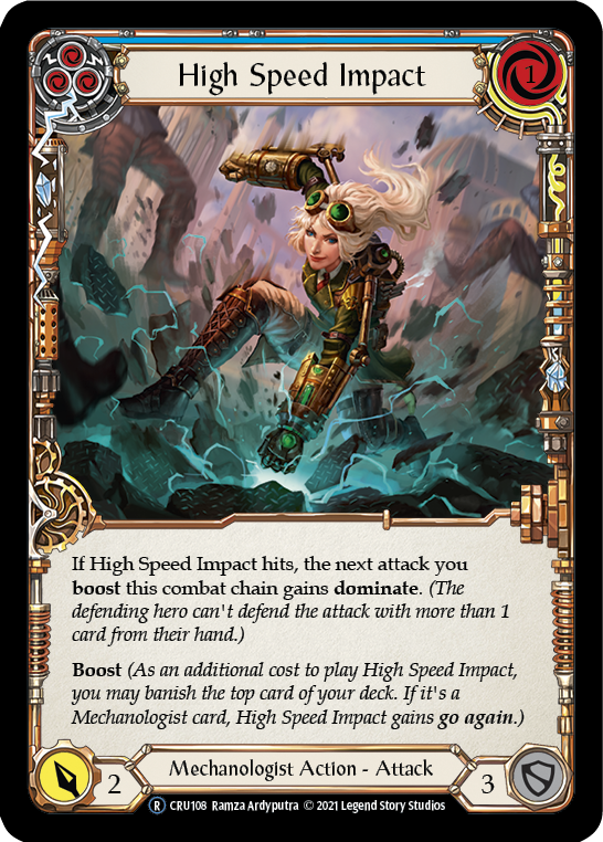 High Speed Impact (Blue) [U-CRU108-RF] Unlimited Rainbow Foil | Good Games North