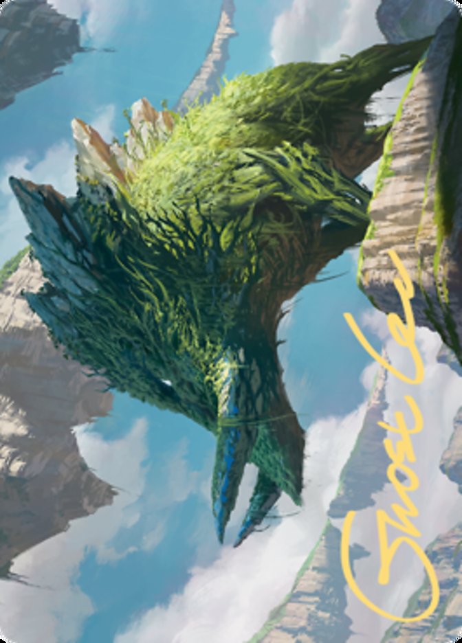 Yasharn, Implacable Earth Art Card (Gold-Stamped Signature) [Zendikar Rising Art Series] | Good Games North