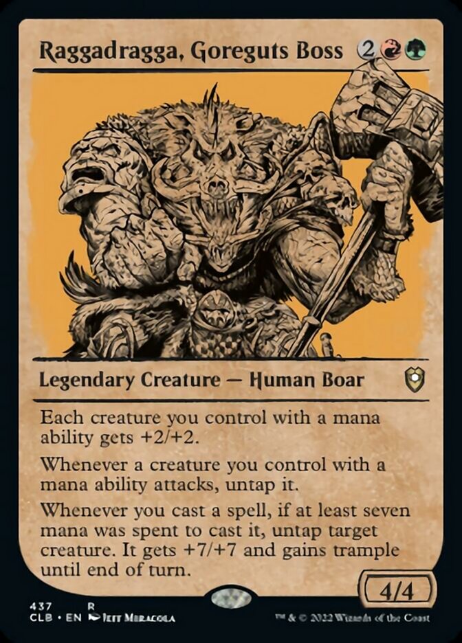 Raggadragga, Goreguts Boss (Showcase) [Commander Legends: Battle for Baldur's Gate] | Good Games North