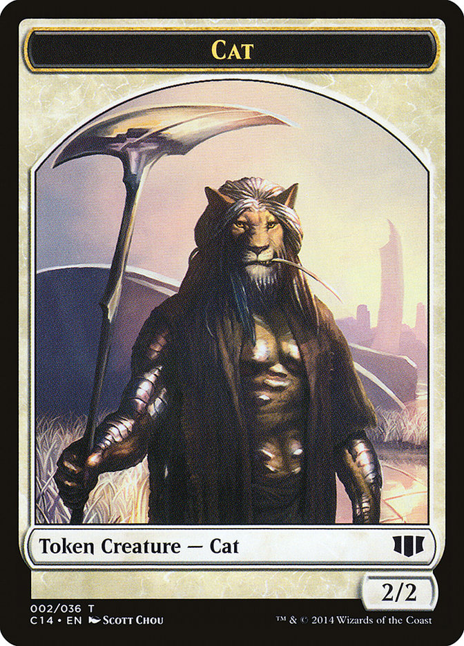 Angel // Cat Double-sided Token [Commander 2014 Tokens] | Good Games North