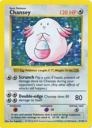Chansey (3/102) [Base Set Shadowless Unlimited] | Good Games North