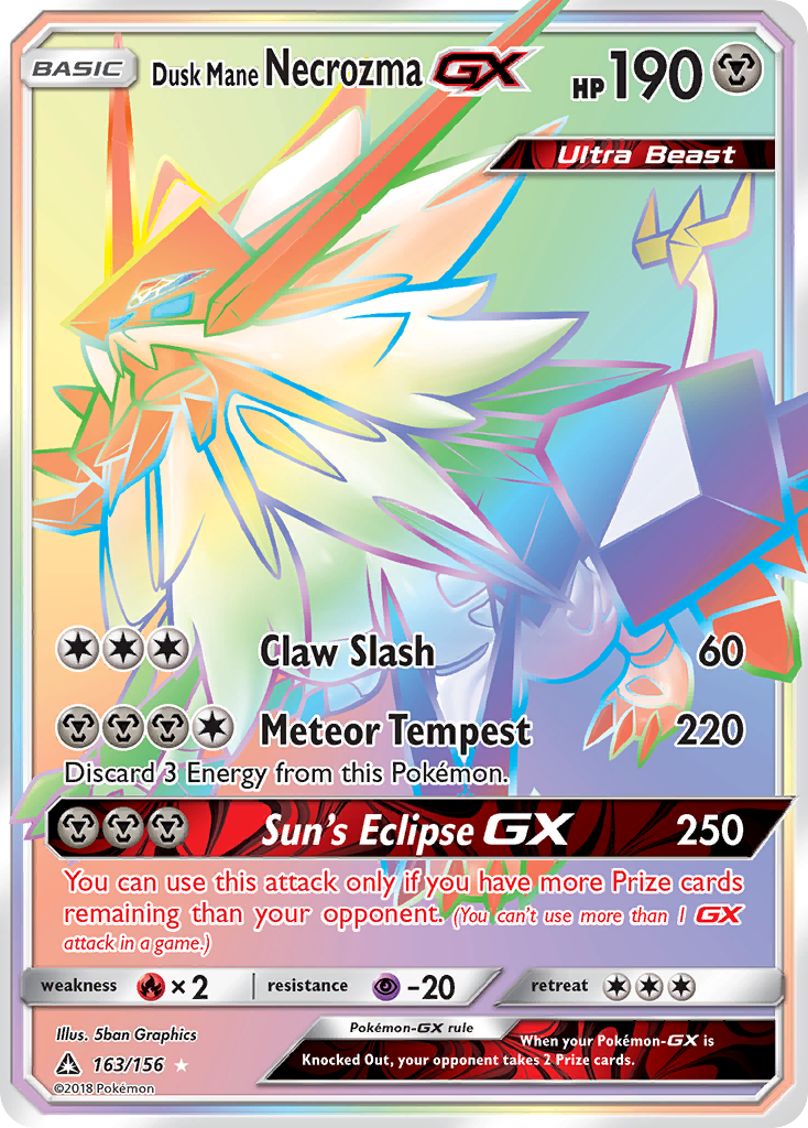 Dusk Mane Necrozma GX (163/156) [Sun & Moon: Ultra Prism] | Good Games North