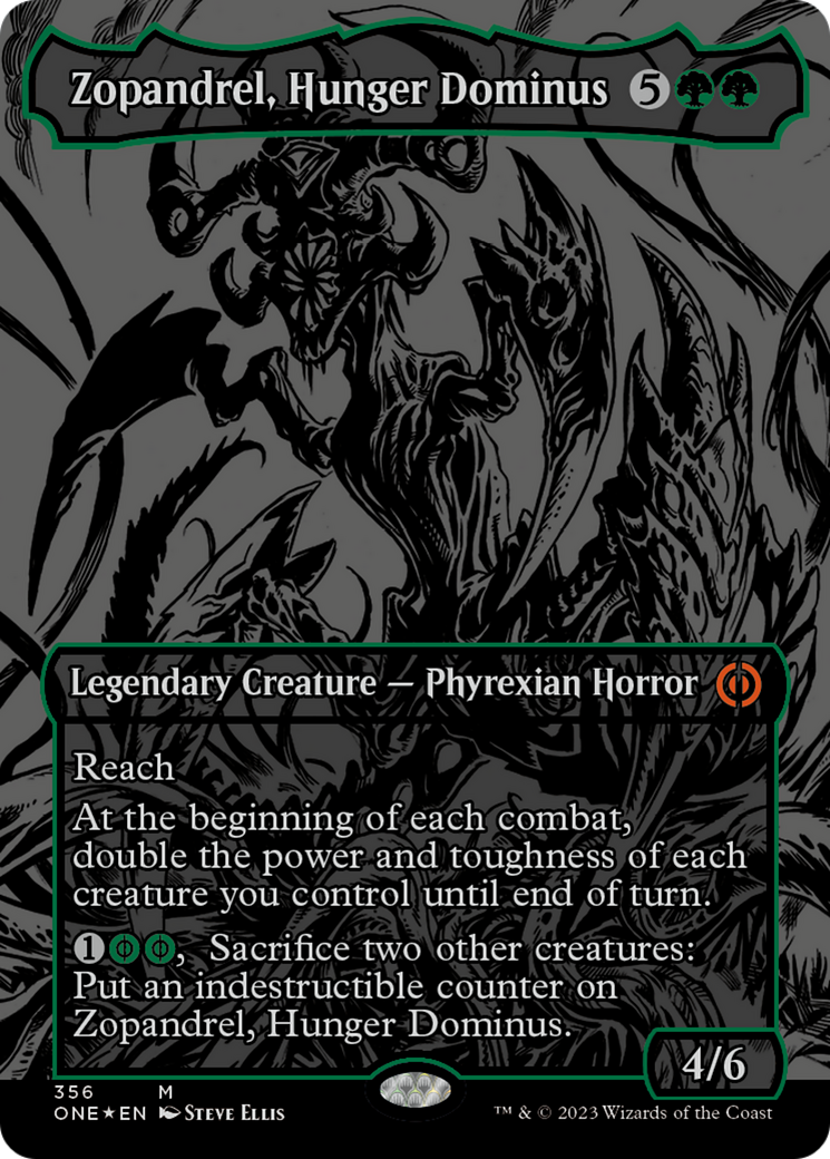 Zopandrel, Hunger Dominus (Oil Slick Raised Foil) [Phyrexia: All Will Be One] | Good Games North
