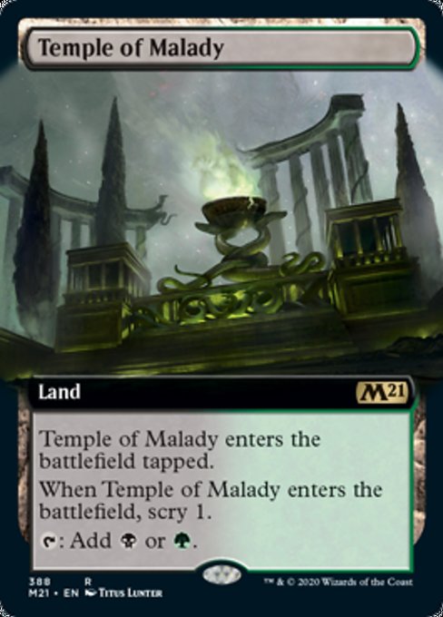Temple of Malady (Extended Art) [Core Set 2021] | Good Games North