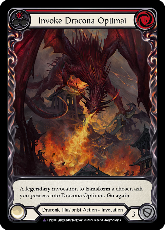 Invoke Dracona Optimai // Dracona Optimai (Marvel) [UPR006] (Uprising)  Cold Foil | Good Games North