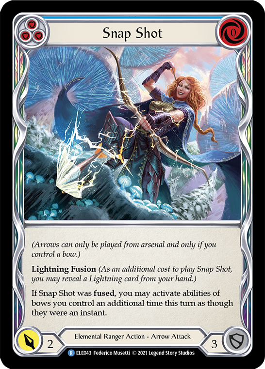 Snap Shot (Blue) [ELE043] (Tales of Aria)  1st Edition Rainbow Foil | Good Games North
