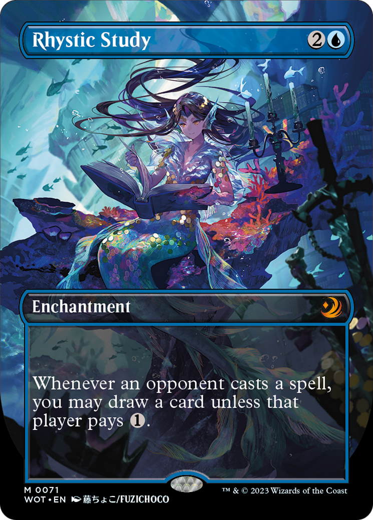 Rhystic Study (Anime Borderless) [Wilds of Eldraine: Enchanting Tales] | Good Games North