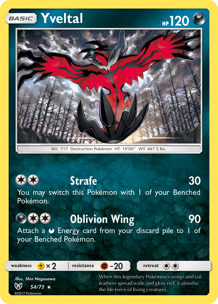 Yveltal (54/73) [Sun & Moon: Shining Legends] | Good Games North