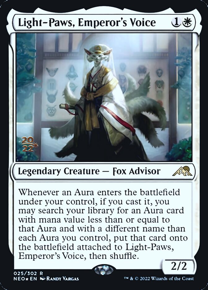 Light-Paws, Emperor's Voice [Kamigawa: Neon Dynasty Prerelease Promos] | Good Games North