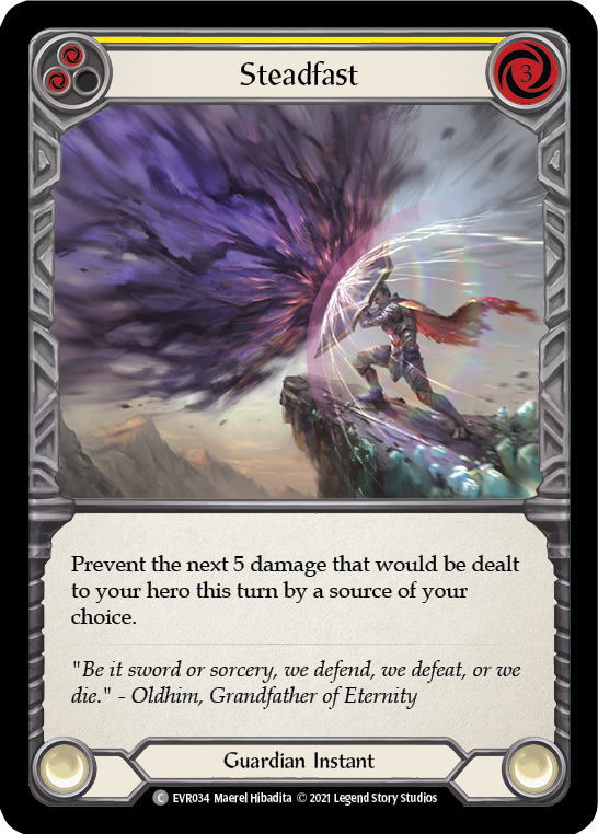 Steadfast (Yellow) [EVR034] (Everfest)  1st Edition Rainbow Foil | Good Games North