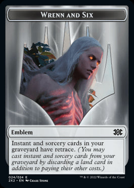 Wrenn and Six Emblem // Monk Double-sided Token [Double Masters 2022 Tokens] | Good Games North