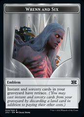 Wrenn and Six Emblem // Monk Double-sided Token [Double Masters 2022 Tokens] | Good Games North