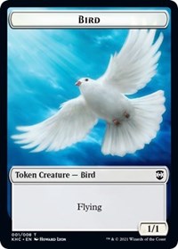 Bird (001) // Soldier Double-sided Token [Kaldheim Commander Tokens] | Good Games North