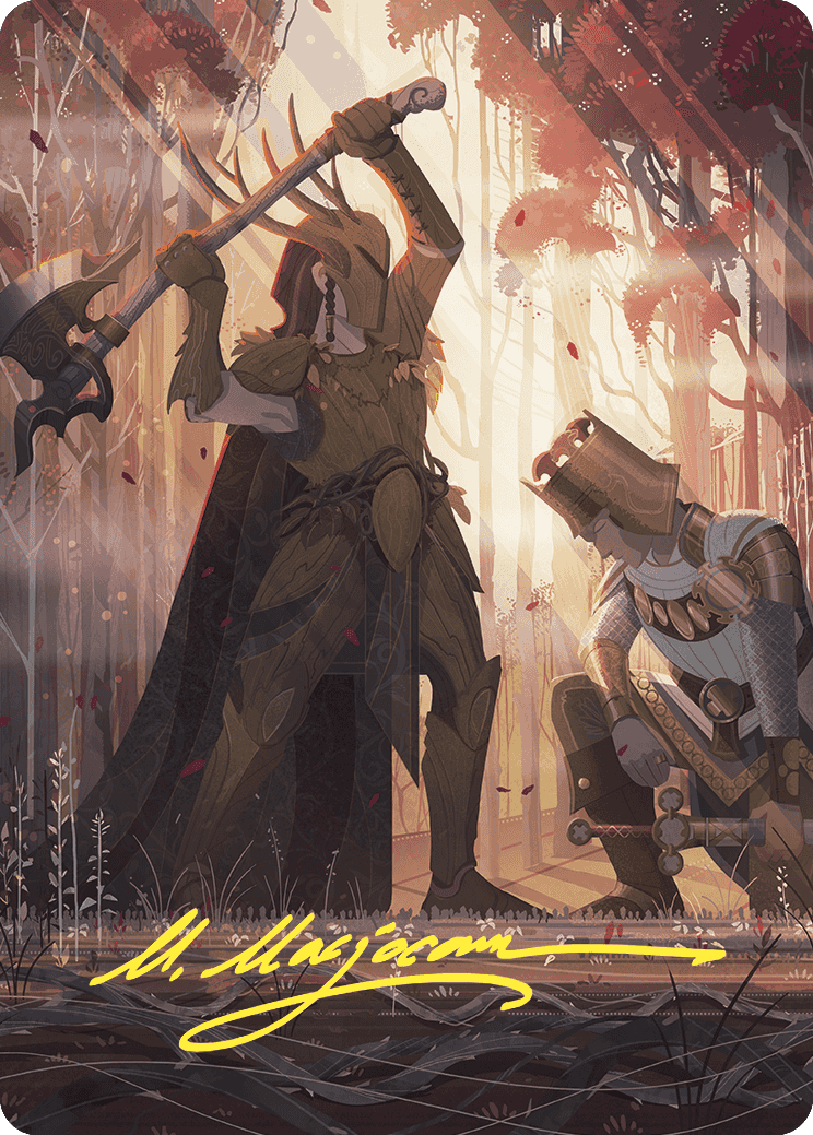 Karmic Justice Art Card (Gold-Stamped Signature) [Wilds of Eldraine Art Series] | Good Games North