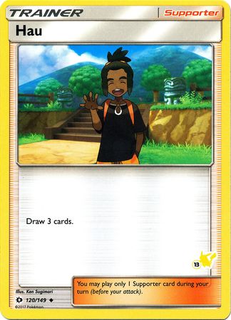 Hau (120/149) (Pikachu Stamp #13) [Battle Academy 2020] | Good Games North