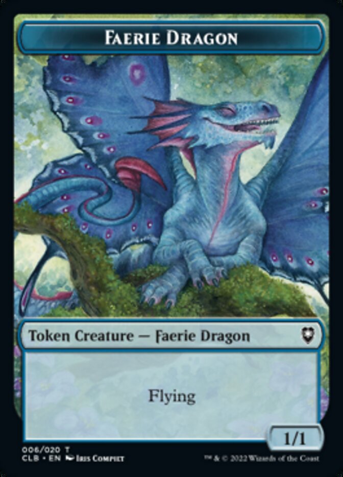Treasure // Faerie Dragon Double-sided Token [Commander Legends: Battle for Baldur's Gate Tokens] | Good Games North