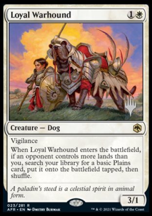 Loyal Warhound (Promo Pack) [Dungeons & Dragons: Adventures in the Forgotten Realms Promos] | Good Games North