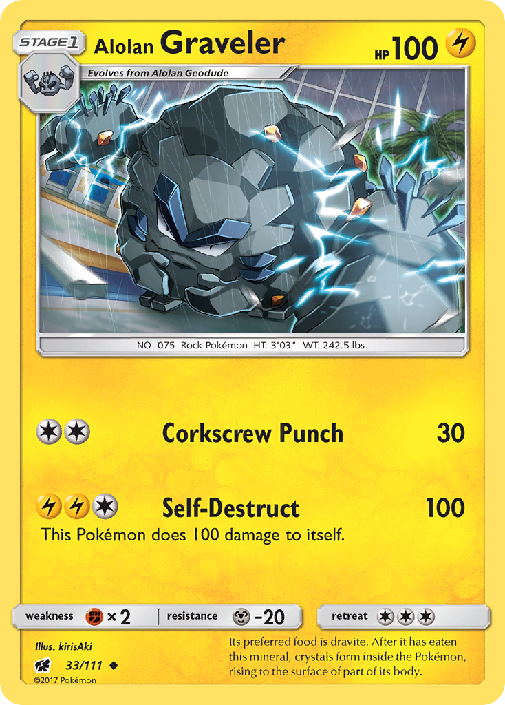 Alolan Graveler (33/111) [Sun & Moon: Crimson Invasion] | Good Games North