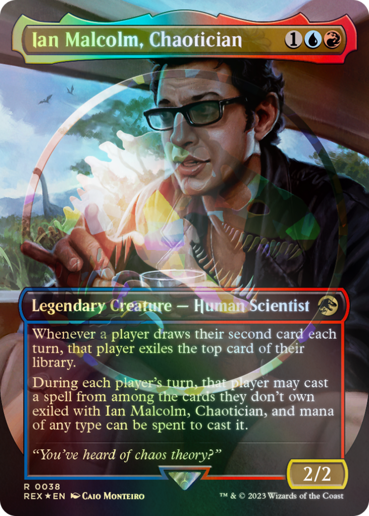 Ian Malcolm, Chaotician Emblem (Borderless) [Jurassic World Collection Tokens] | Good Games North