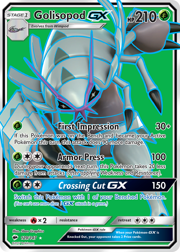 Golisopod GX (129/147) [Sun & Moon: Burning Shadows] | Good Games North
