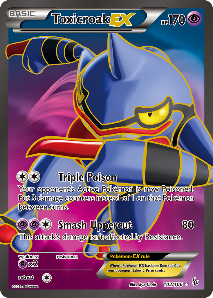 Toxicroak EX (102/106) [XY: Flashfire] | Good Games North