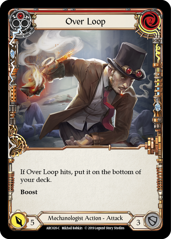 Over Loop (Red) [ARC020-C] 1st Edition Rainbow Foil | Good Games North